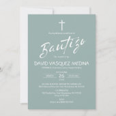 Invitacion Bautizo Simple Pastel Colors Taufe Einladung (Vorderseite)