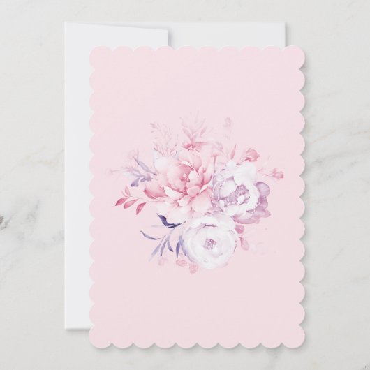 Invitación Bautizo y Primer Cumpleaños Niña Einladung (Rückseite)