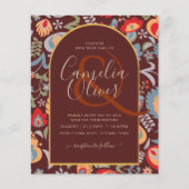 invitación bilingüe de boda de flores populär, flyer (Vorne)