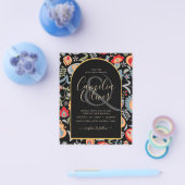 invitación bilingüe de boda de flores populär, flyer (Einzeln)