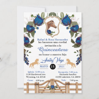 Invitación Blue Cowgirl Western Einladung