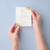 Invitación boda encaje dorado elegante presupuesto flyer (Gruppe)