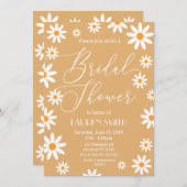 Invitación Boho Daisies Bridal Shower party Einladung (Vorne/Hinten)