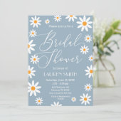 Invitación Boho Daisies Bridal Shower party Einladung (Stehend Vorderseite)