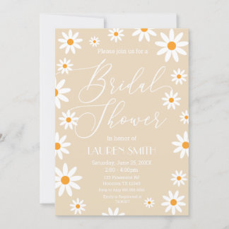 Invitación Boho Daisies Bridal Shower party Einladung