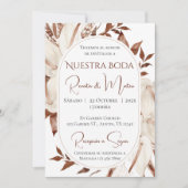 Invitación Boho Spanish Wedding Invitation Einladung (Vorderseite)