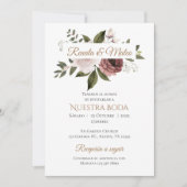 Invitación Boho Spanish Wedding Invitation Einladung (Vorderseite)