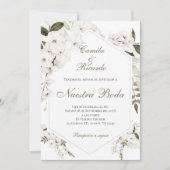 Invitación Boho Spanish Wedding Invitation Einladung (Vorderseite)