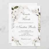 Invitación Boho Spanish Wedding Invitation Einladung (Vorne/Hinten)