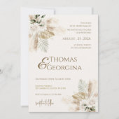 Invitación Boho Wedding Invitation Einladung (Vorderseite)