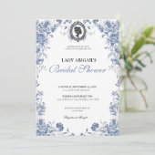 Invitación Budget Purple Florals Bridgerton Bridal Einladung (Stehend Vorderseite)