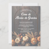 Invitación Cena de Acción de Gracias Con Calabazas Einladung (Vorderseite)