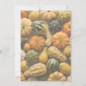 Invitación Cena de Acción de Gracias Con Calabazas Einladung (Rückseite)