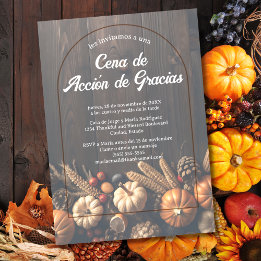 Invitación Cena de Acción de Gracias Con Calabazas Einladung
