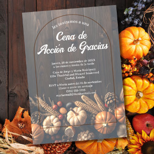Invitación Cena de Acción de Gracias Con Calabazas Einladung