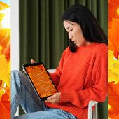 Invitación Cena de Acción de Gracias Hojas Otoño Einladung