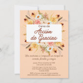 Invitación Cena de Acción de Gracias Rústica Einladung (Vorderseite)