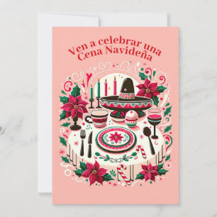 Invitación Cena Navideña Nochebuena Spanisch Einladung