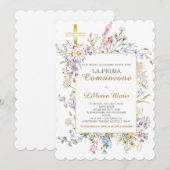 Invitación Comunión Niña Einladung (Vorne/Hinten)