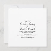 Invitación Cuadrada y Sencilla de Boda Einladung (Vorderseite)