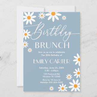 Invitación Daisies Birthday Brunch Party Invitatio Einladung