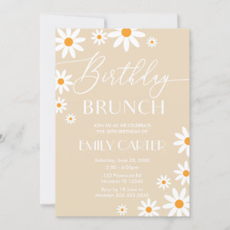 Invitación Daisies Birthday Brunch Party Invitatio Einladung