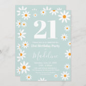 Invitación Daisies Birthday Party Invitation Einladung (Vorne/Hinten)