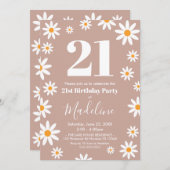 Invitación Daisies Birthday Party Invitation Einladung (Vorne/Hinten)
