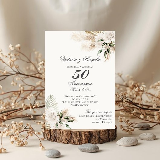 Invitación de 50 Aniversario de Bodas Einladung