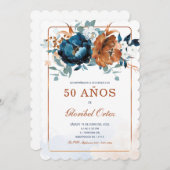 Invitación de 50 Años Mujer Einladung (Vorne/Hinten)