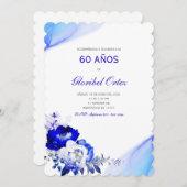 Invitación de 60 Años Mujer Einladung (Vorne/Hinten)