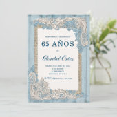 Invitación de 65 Años Mujer Einladung (Stehend Vorderseite)