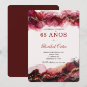 Invitación de 65 Años Mujer Einladung (Vorne/Hinten)