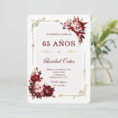 Invitación de 65 Años Mujer Einladung (Stehend Vorderseite)