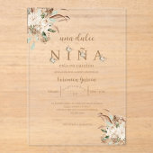 Invitacion de baby dusche color beige acryleinladungen (Vorderseite)