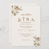 Invitacion de baby dusche color beige einladung (Vorne/Hinten)