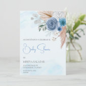 Invitacion de baby Dusche para niño tema boho Einladung (Stehend Vorderseite)