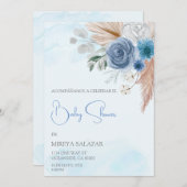 Invitacion de baby Dusche para niño tema boho Einladung (Vorne/Hinten)