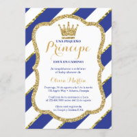 Invitación de Baby Shower para un príncipe