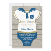 Invitación de Baby Shower, Pequeño marinero