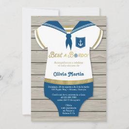 Invitación de Baby Shower, Pequeño marinero Einladung