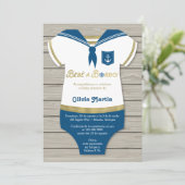 Invitación de Baby Shower, Pequeño marinero Einladung (Stehend Vorderseite)