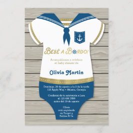 Invitación de Baby Shower, Pequeño marinero Einladung