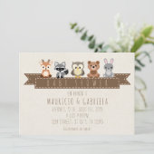 INVITACION DE BABY SHOWER - TEMA BOSQUE EINLADUNG (Stehend Vorderseite)