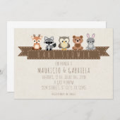 INVITACION DE BABY SHOWER - TEMA BOSQUE EINLADUNG (Vorne/Hinten)