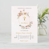 Invitación de bautismo para niña einladung (Stehend Vorderseite)