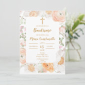 Invitación de bautismo para niña einladung (Stehend Vorderseite)