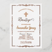 Invitación de bautismo para niña folieneinladung (Vorderseite)