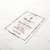 Invitación de bautismo para niña folieneinladung (Gedreht)