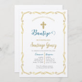 Invitación de bautismo para niño einladung (Vorne/Hinten)